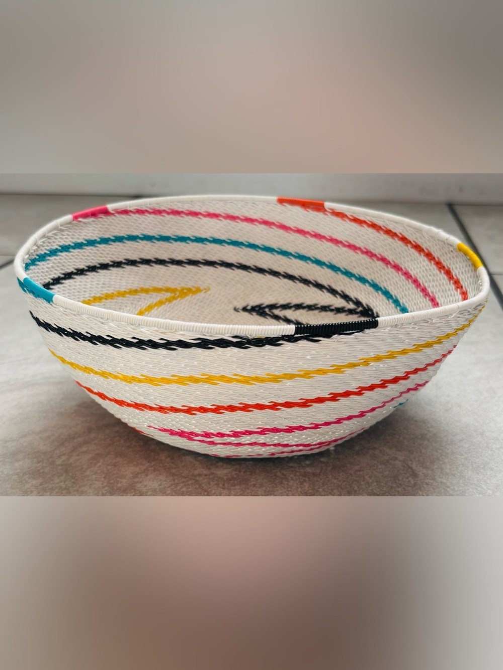 Handmade African Telephone Wire Bowl
